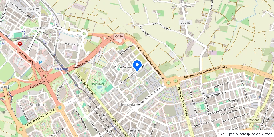Mapa de la ubicación publicada de Cerrajeros Economicos Valencia