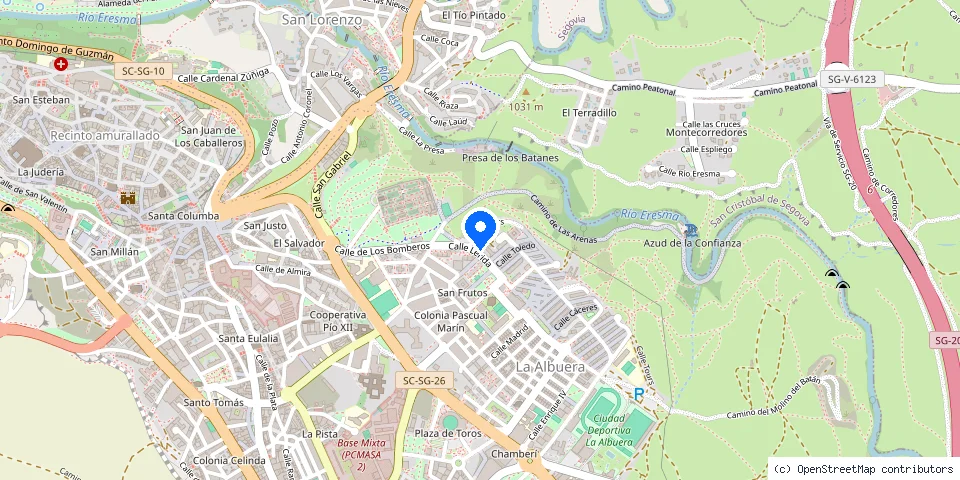Mapa de la ubicación publicada de Cerrajeros de Segovia