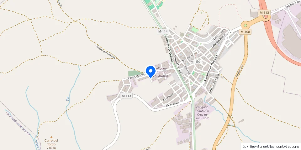Mapa de la ubicación publicada de FM Cerrajería Industrial