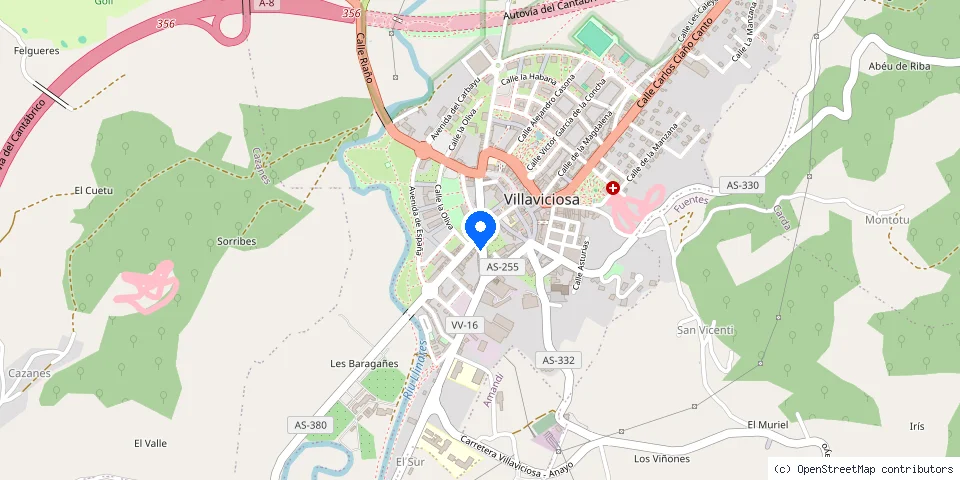 Mapa de la ubicación publicada de Cerrajeros Villaviciosa Cueto