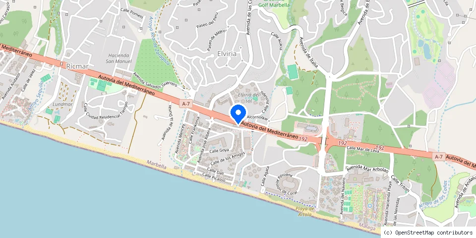 Mapa de la ubicación publicada de Cerrajeros Marbella Ezmar