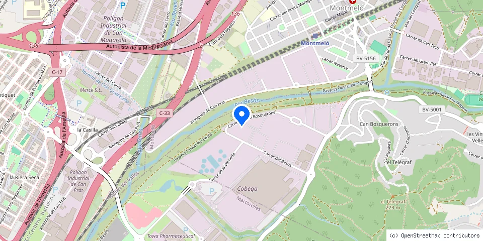 Mapa de la ubicación publicada de Serralleria MOMA