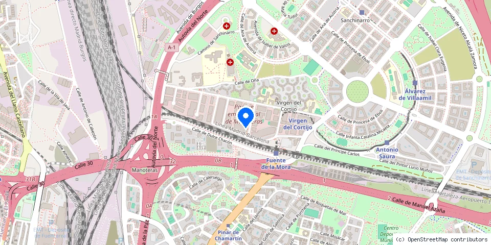 Mapa de la ubicación publicada de Cerrajeros Sanchinarro XXI