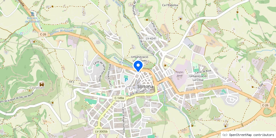 Mapa de la ubicación publicada de Serraller Solsona - Cerrajero 24h Solsona