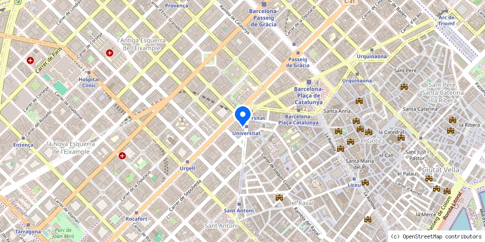Mapa de la ubicación publicada de Cerrajería Merafex S.L.