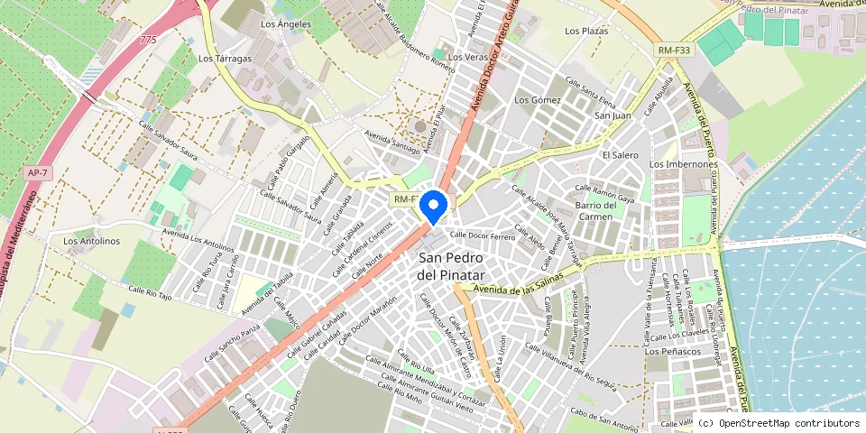 Mapa de la ubicación publicada de Toldos García Samper