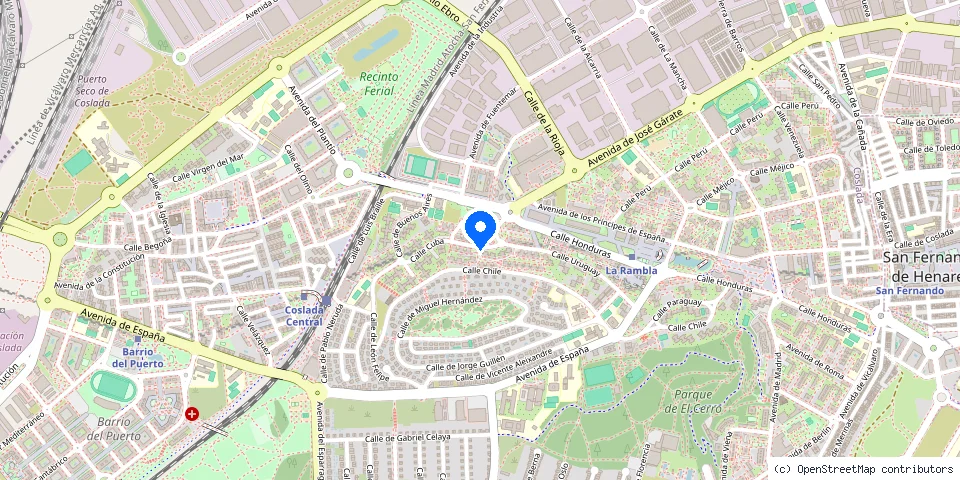 Mapa de la ubicación publicada de Cerrajero Coslada EasyKey