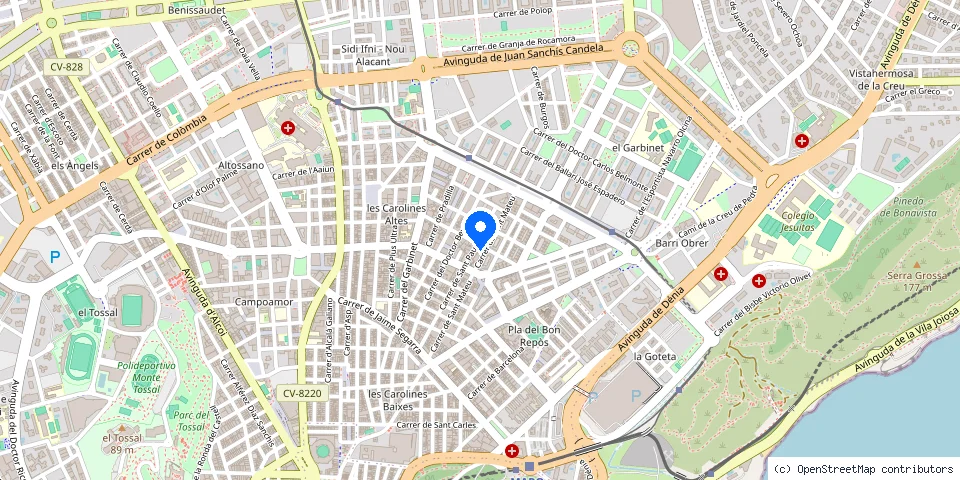 Mapa de la ubicación publicada de Ferretería Soria