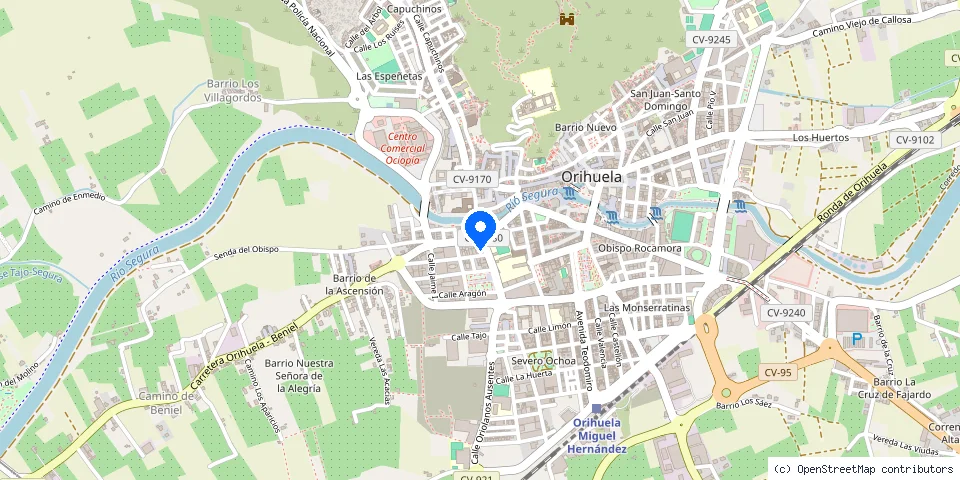 Mapa de la ubicación publicada de Cerrajeros Orihuela 24h
