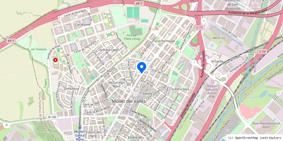 Mapa de la ubicación publicada de Cerrajeros Amunt