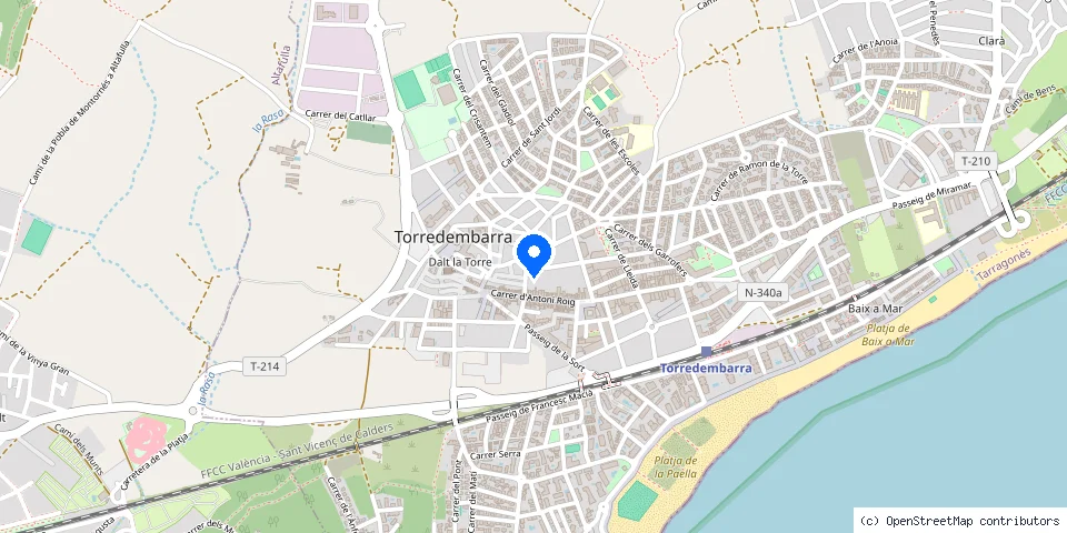 Mapa de la ubicación publicada de Cerrajeros Torre-Alta