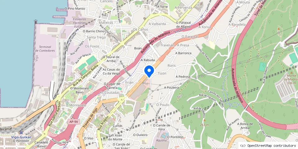 Mapa de la ubicación publicada de Cerrajeros Seguridad Vigo