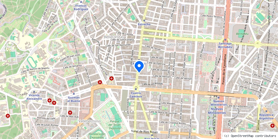 Mapa de la ubicación publicada de cerrajero al momento