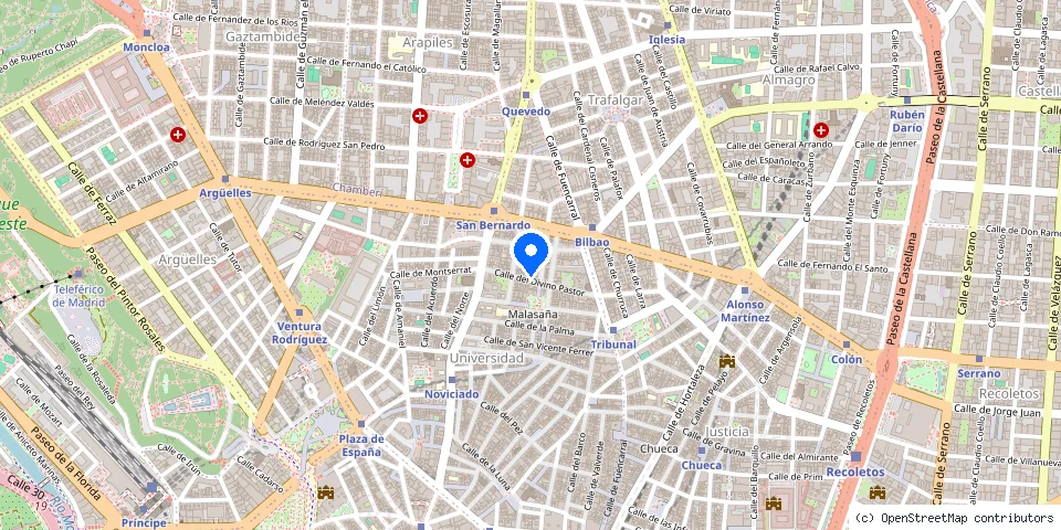 Mapa de la ubicación publicada de Cerrajeros Urgencias Madrid