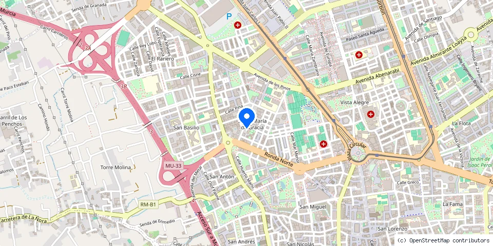Mapa de la ubicación publicada de Santa Maria de Gracia