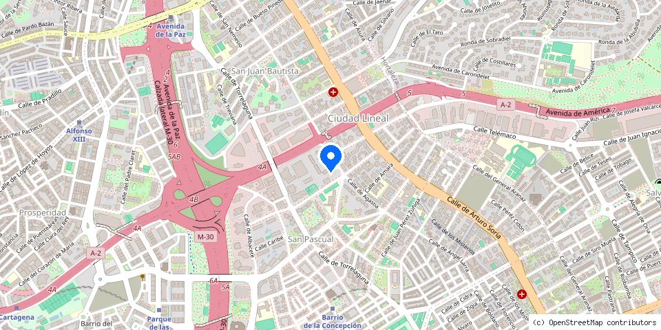 Mapa de la ubicación publicada de Cerrajeros Madrid