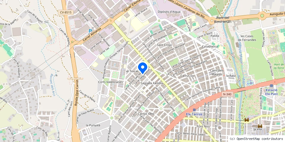 Mapa de la ubicación publicada de Centro de llaves ORTIZ