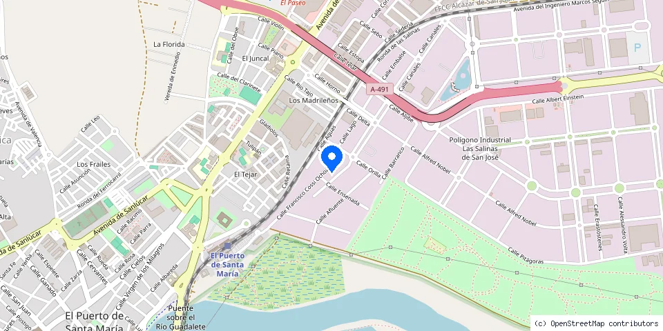Mapa de la ubicación publicada de Aluminios Miguel García #