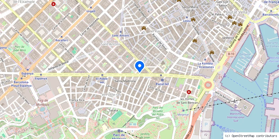 Mapa de la ubicación publicada de Antiga Arcas Soler Capdevila