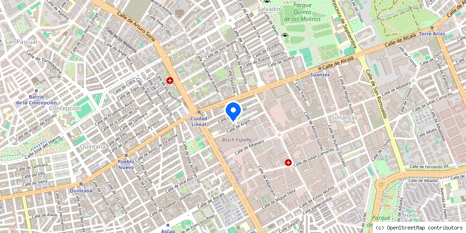 Mapa de la ubicación publicada de Cerrajeros San Blas Canillejas