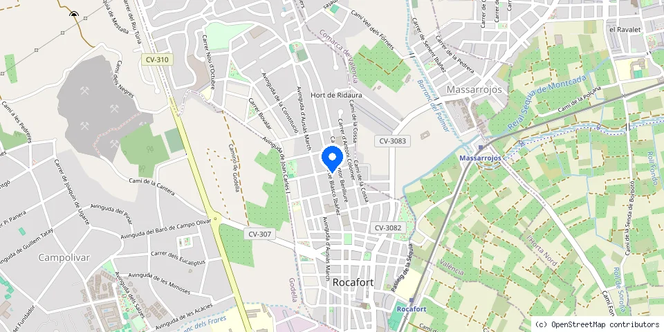 Mapa de la ubicación publicada de Cerrajeros Rocafort 603 441 161