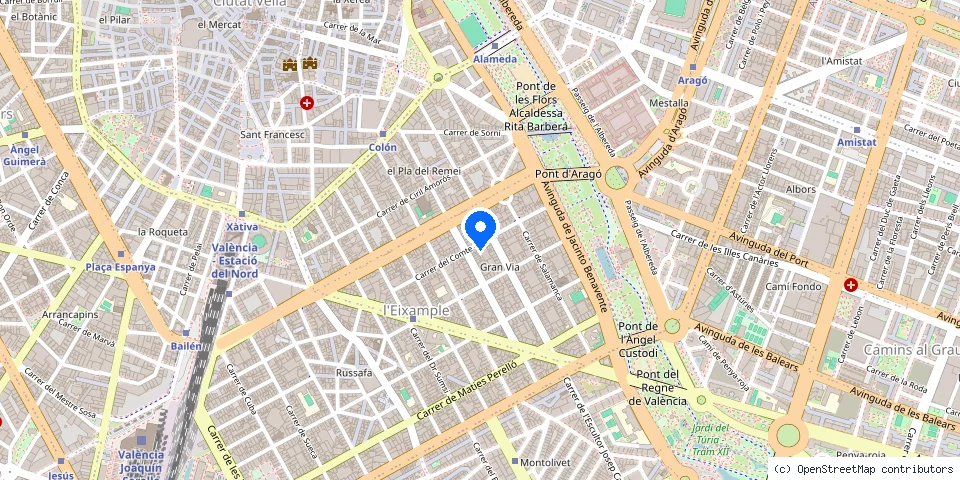 Mapa de la ubicación publicada de Cerrajeros Burjassot 618 190 351