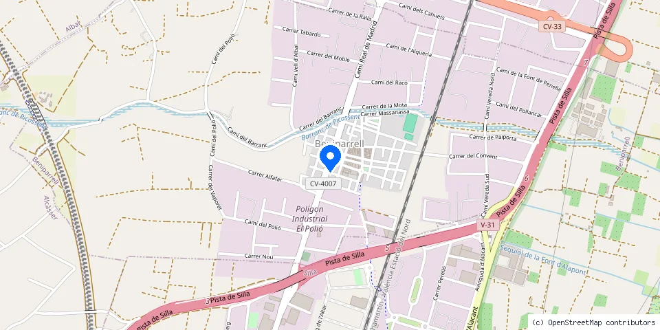 Mapa de la ubicación publicada de Cerrajeros Beniparrell 603 441 161