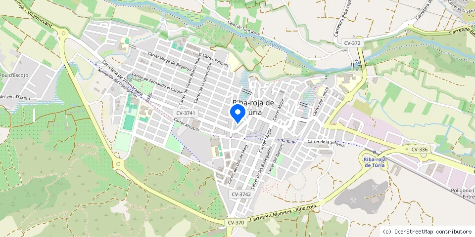 Mapa de la ubicación publicada de Cerrajeros Riba-Roja de Túria 603 441 161