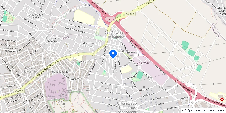 Mapa de la ubicación publicada de Cerrajeros San Antonio de Benageber 603 441 161