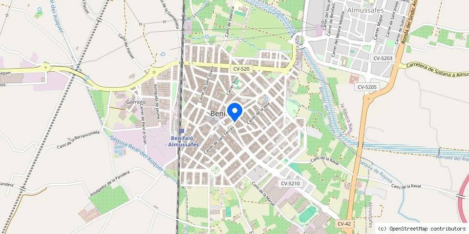Mapa de la ubicación publicada de Cerrajeros Benifaió 603 441 161