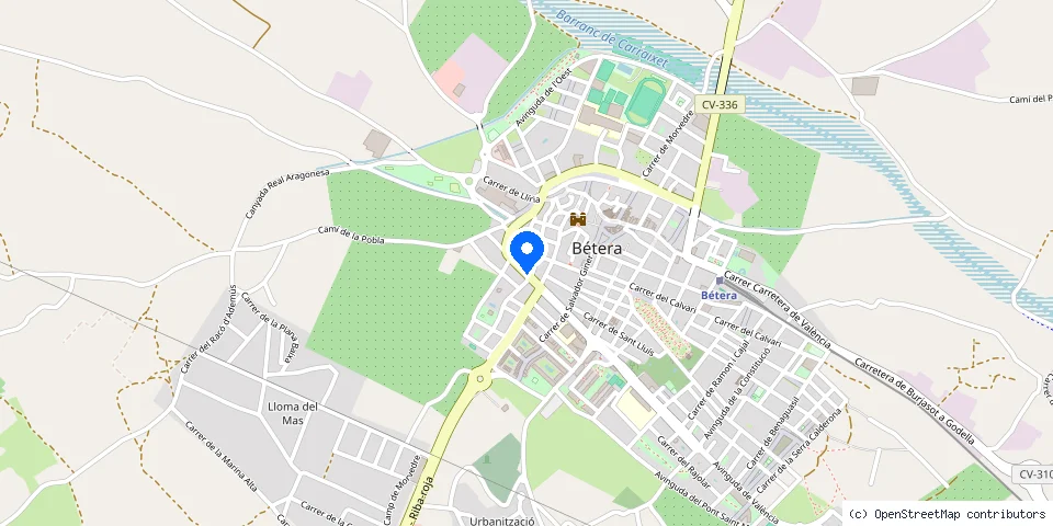 Mapa de la ubicación publicada de Cerrajeros Bétera 603 441 161 Locksmiths