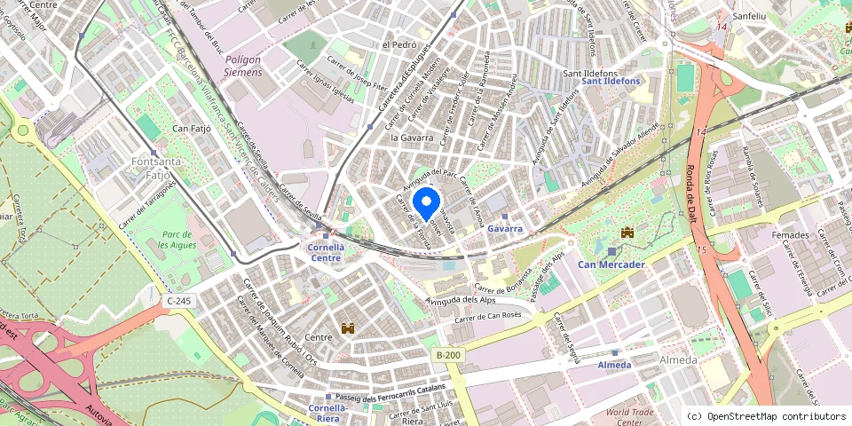 Mapa de la ubicación publicada de Cerrajeros Cornella de Llobregat