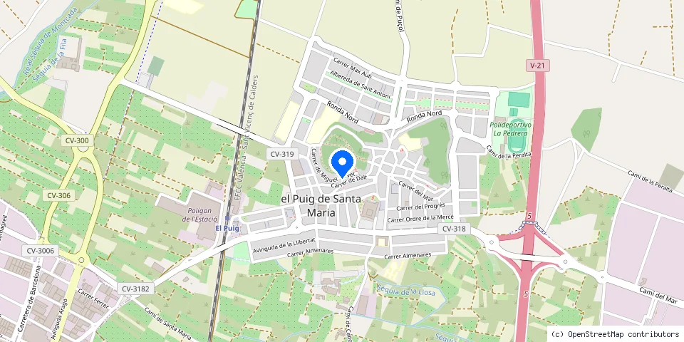 Mapa de la ubicación publicada de Cerrajeros de El Puig 603 441 161 Locksmiths