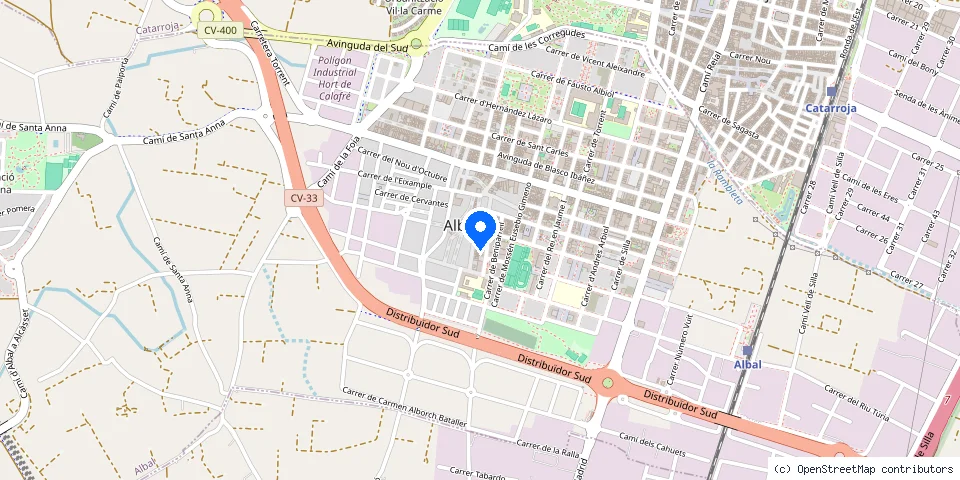 Mapa de la ubicación publicada de Cerrajeros Albal 603 441 161