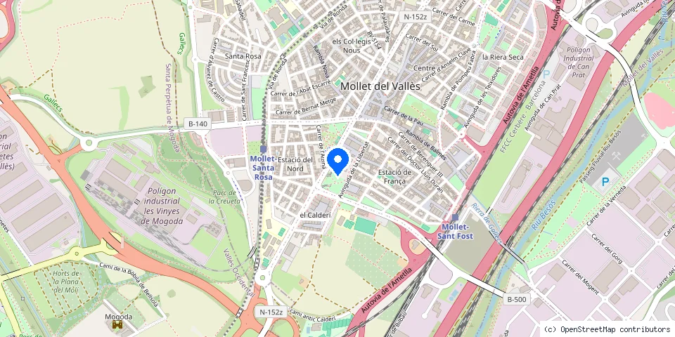 Mapa de la ubicación publicada de Cerrajeros Mollet Del Vallès 24h