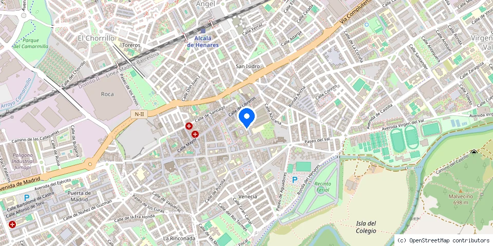 Mapa de la ubicación publicada de Cerrajero en Alcala de Henares