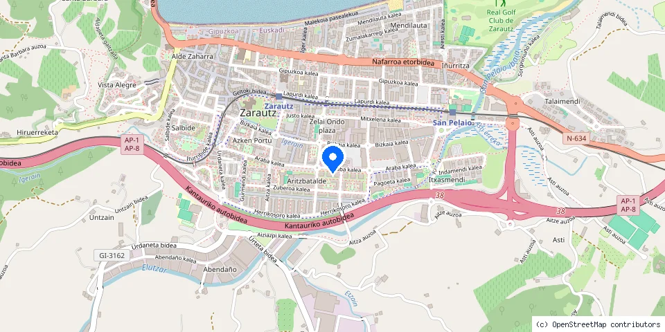 Mapa de la ubicación publicada de Seguridad C&J Zarautz