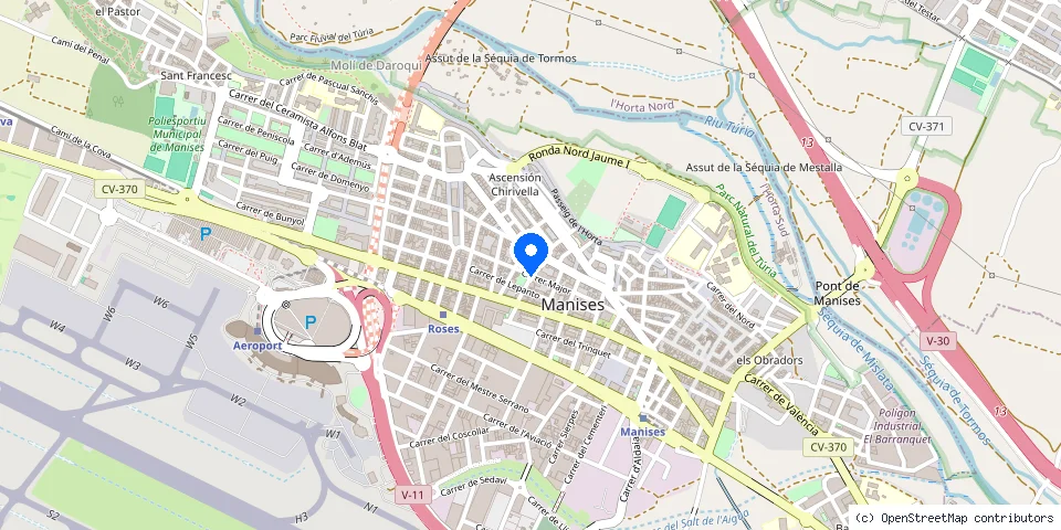 Mapa de la ubicación publicada de Cerrajeros Manises 603 441 161