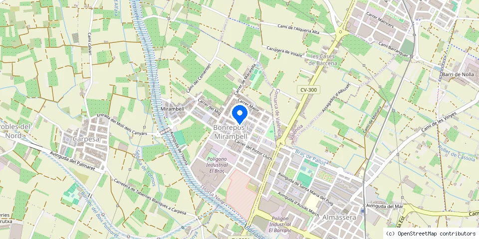 Mapa de la ubicación publicada de Cerrajeros Bonrepòs I Mirambell 603 441 161