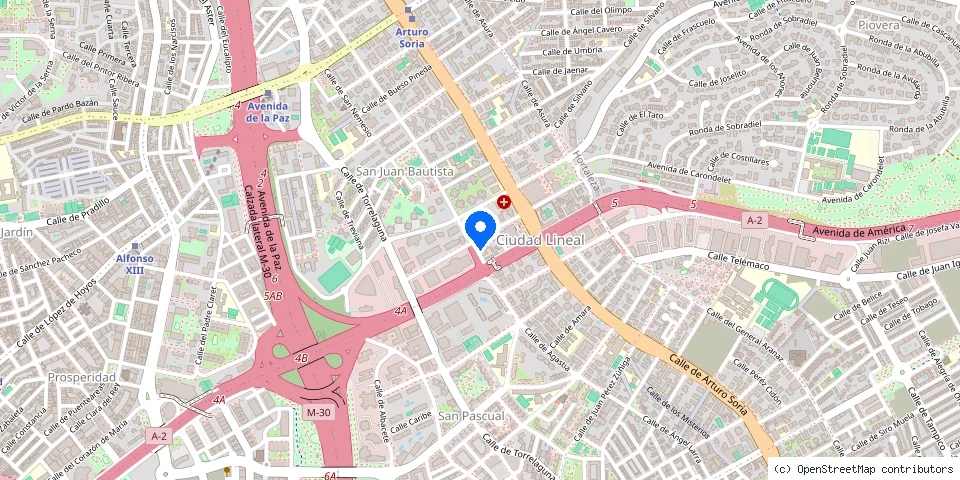 Mapa de la ubicación publicada de CERRAJERO CIUDAD LINEAL | 91 505 33 63 | Cerrajeros en Ciudad Lineal 24 Horas