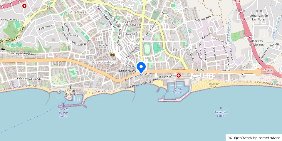 Mapa de la ubicación publicada de Cerrajeros Marbella 603 441 161 Locksmith