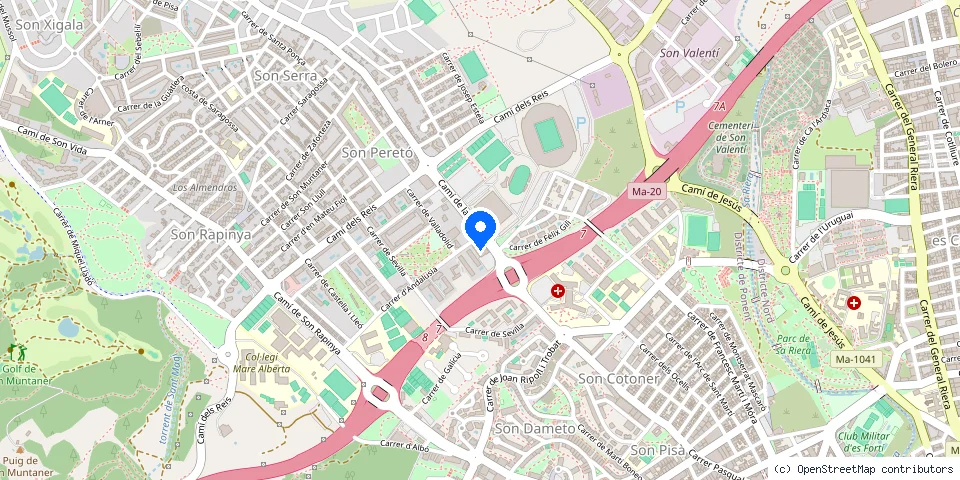Mapa de la ubicación publicada de Cerrajeros Mallorca Locksmiths Schlosser