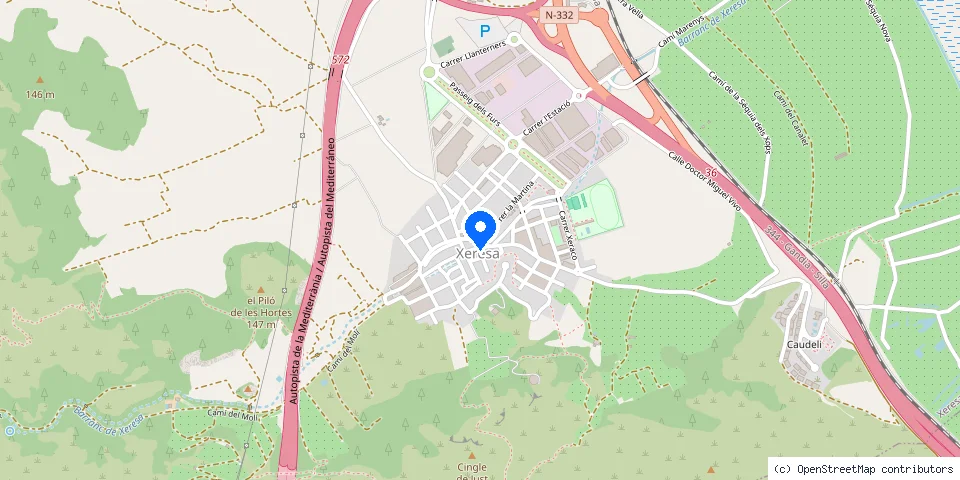Mapa de la ubicación publicada de Cerrajeros Xeresa 603 441 161 Xeraco