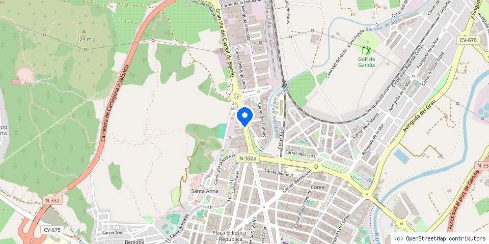 Mapa de la ubicación publicada de Cerrajeros Gandia