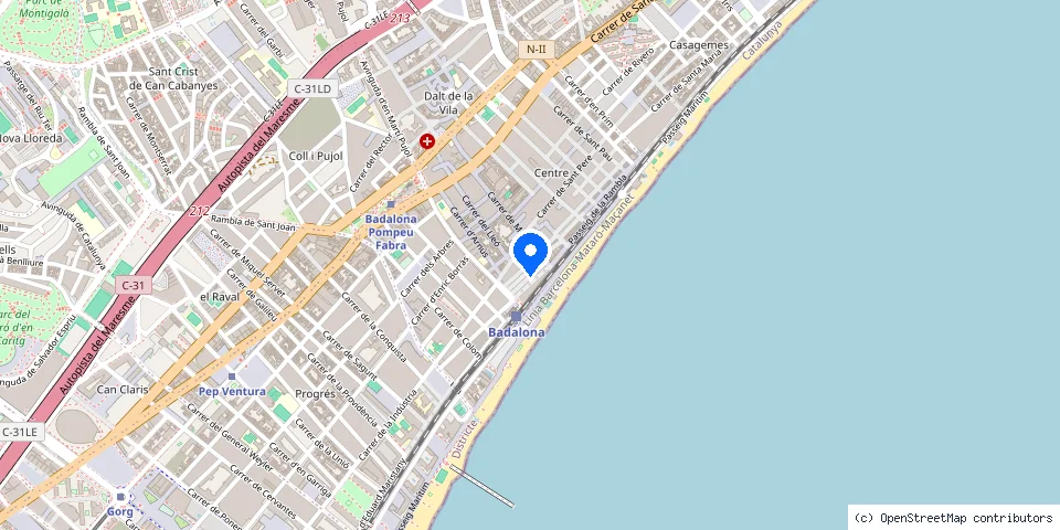 Mapa de la ubicación publicada de Cerrajeros Badalona 24h