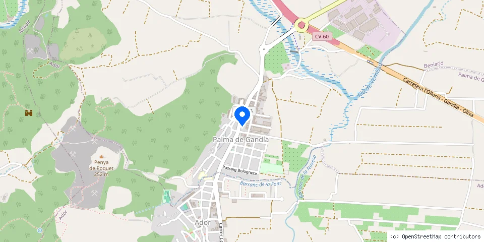 Mapa de la ubicación publicada de Cerrajeros Palma de Gandía 603 441 161