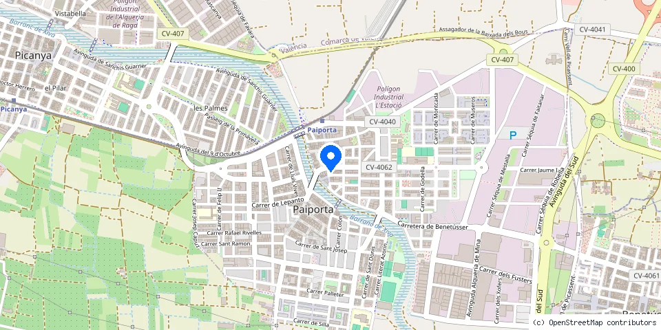 Mapa de la ubicación publicada de Cerrajeros Paiporta 603 441 161