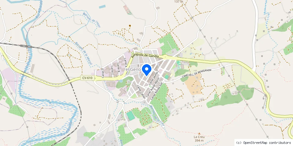 Mapa de la ubicación publicada de Cerrajeros en Genovés 603 441 161 Serrallers