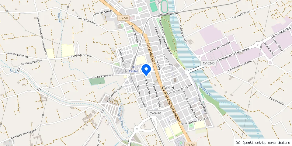Mapa de la ubicación publicada de Cerrajeros Carlet 603 441 161 Serrallers