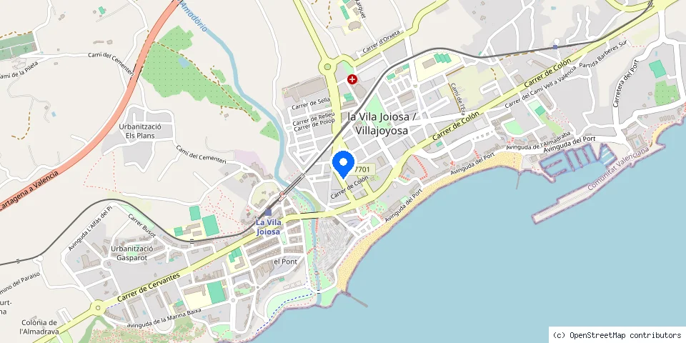 Mapa de la ubicación publicada de Cerrajeros Villajoyosa FastOpen Cerrajero 24 horas la vila